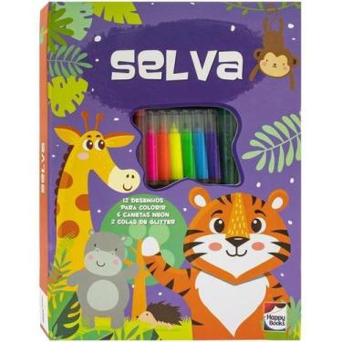 Imagem de Meu Adorável Superkit de Colorir - Selva - HAPPY BOOKS, Sortido
