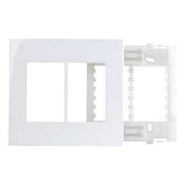 Imagem de Conjunto Placa 4x4 6 Postos Horiz Br com Sup Sleek - MARGIRIUS