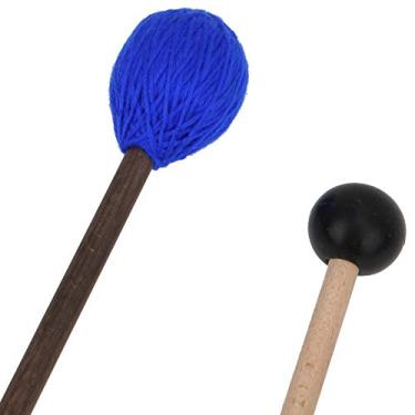 Imagem de RiToEasysports Martelo de Marimba, Cabeça de Borracha de Linha de Bordo Resistente para Tocadores de Marimba, 2 Marretas de Linha Preta e Azul, 2 Marretas de Borracha para Iniciantes e Profissionais