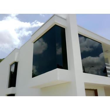 Imagem de Película Blecaute Preto Brilho Janela Vidro  2mx70cm - BG Adesivos