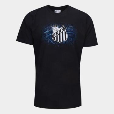 Imagem de Camiseta Santos Masculina - Surf Center, Preto, M