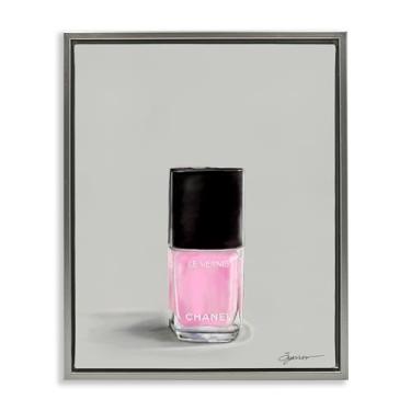 Imagem de Stupell Industries Arte de parede em tela flutuante marrom esmaltada de luxo rosa, design de Mary Sparrow, 53 x 43 cm