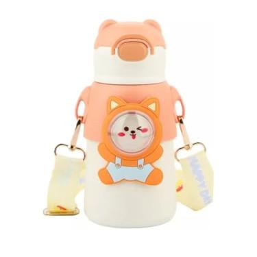 Imagem de Garrafa Térmica de Inox Bichinhos 500ml (Laranja)