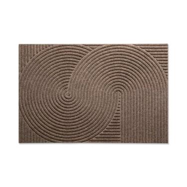 Imagem de HEYMAT Tapete de porta frontal de areia, tapete impermeável para ambientes internos e externos, decoração de casa escandinava, tapete lavável de outono, tapete lavável 5 x 7 cm - bege