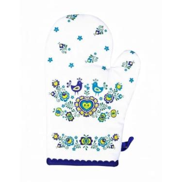 Imagem de Luva de forno, folclore, azul