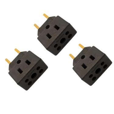 Imagem de KIT Adaptador De Tomada Preto Universal 3 Pinos Benjamin 10A/20A Para 2 e 3 Pinos Bivolt 110V/220V Para Secadores Chapinhas Air Fryer Fritadeiras Aquecedores Microondas LINHA PREMIUM DUPIN (10)