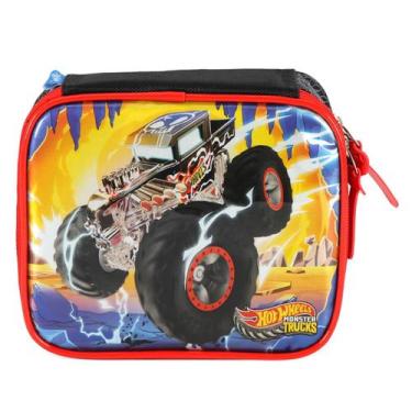 Imagem de Estojo Box Escolar Hot Wheels Juvenil Classics Luxcel Preto