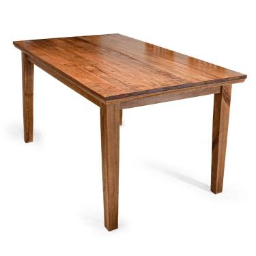 Imagem de Mesa De Jantar Bh Retangular 1,30m Em Madeira Maciça Rústica - Natural - Bege