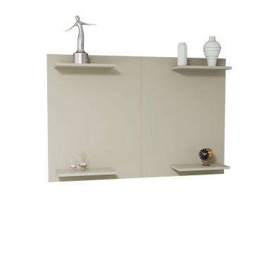 Imagem de Painel TV Até 50 Pol Em MDF Com Prateleiras Para Decoração Off White