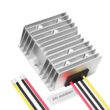 Imagem de Regulador de tensão 24 V Protetor contra sobretensão 4A - 24 Volt DC Regulador 96W Estabilizador de tensão de carro resistente para carro, caminhão, trailer, barco, reboque, sistema solar