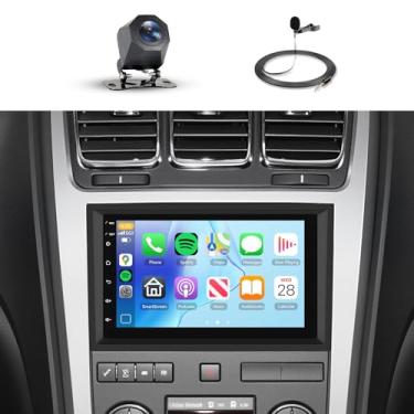Imagem de [4 GB + 64 GB] Estéreo automotivo para Chevrolet/GMC/Buick, rádio veicular com tela sensível ao toque de 17 cm, CarPlay, Android, Bluetooth, WiFi, GPS, EQ, Android 13, unidade de cabeça com câmera