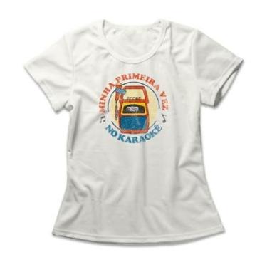Imagem de Camiseta Studio Geek Meu Primeiro Karaokê Feminino-Feminino