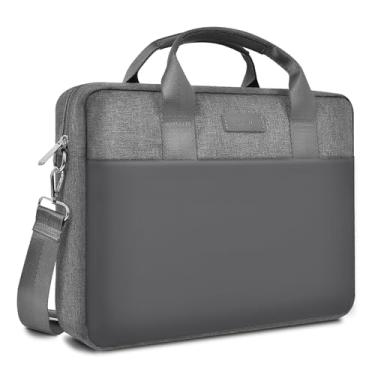 Imagem de WIWU Bolsa para laptop de 15,6 a 16 polegadas, bolsa mensageiro para homens, viagens de negócios, resistente à água, capa para laptop com alça, compatível com MacBook Pro/Dell XPS/HP Envy/Microsoft