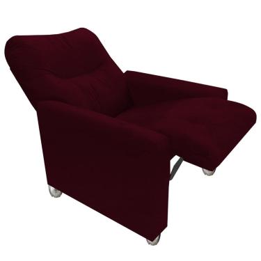 Imagem de Poltrona Do Papai E Mamae Reclinável Classic Moderna Bordo	
