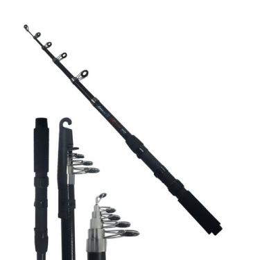 Imagem de Vara de Pesca Para Molinete 2,4 Telescópica Fibra De Vidro Ultra Light