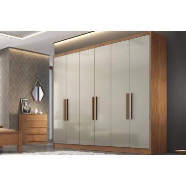 Imagem de Guarda Roupa Casal 6 Portas E 4 Gavetas Rizon/linea Plus Cumaru/fendi 25 - Novo Horizonte