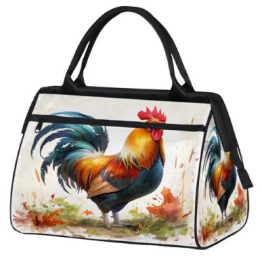 Imagem de Bolsa pequena para o fim de semana, feminina, masculina, floral, borboleta, retrô, colorida, dobrável, bolsa esportiva leve para academia, Cor: 8, 15.2*8.3*11.6 inch, Moderno