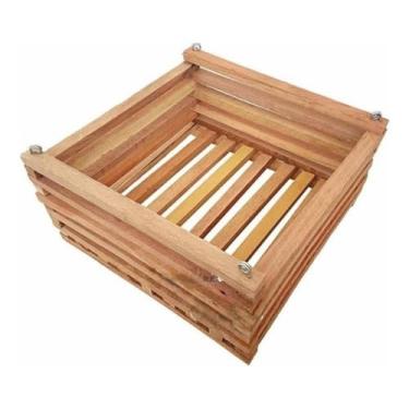 Imagem de Cachepô De Madeira Quadrado 30x30cm Resistente Água Plantas