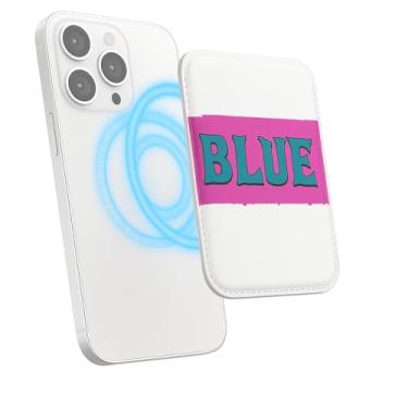 Imagem de Suporte magnético para iPhone, carteira fina de couro PU, capa para cartão, capa traseira para cartão, acessório de telefone fofo