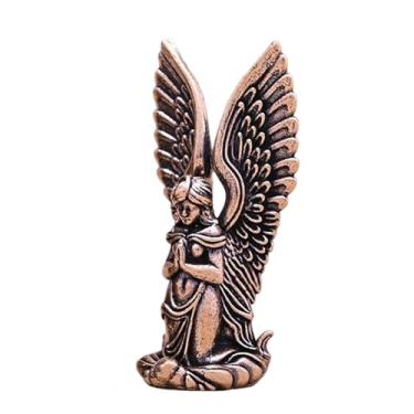Imagem de Wswqop Estatueta de Anjo em Oração, Ornamento Decorativo Criativo, Escultura em Latão, Estátua de Asa de Anjo para Estante, Quarto ou Casa
