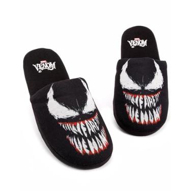 Imagem de Marvel Gift Chinelos masculinos sem cadarço alienígena Symbiote House Shoes, Preto, 10-10.5