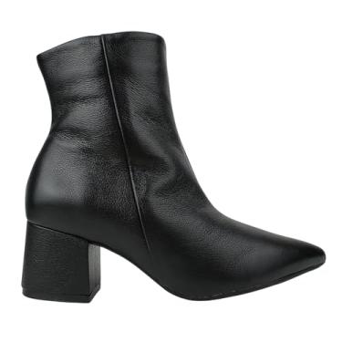 Imagem de Bota Feminina Paloma Cano Médio Bico Fino (Preto, Normal, BR, Adulto, Numérico, M, 40)
