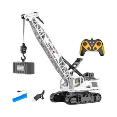 Imagem de Caminhão Guindaste RC Elétrico De Liga Para Meninos, Brinquedo De Enge