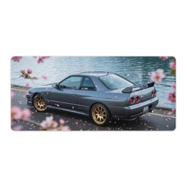 Imagem de HouLaiZhe Tapetes de mesa de carro JDM R32 R32 Tapetes de mouse para jogos, tapetes de mesa grandes para teclado de mesa, computador, 40 x 90 cm