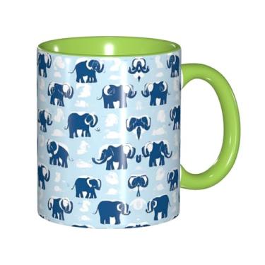 Imagem de Zeraoke Canecas de café criativas com estampa de bolinhas Blue Poodle personalizadas, presente para a família, tamanho de 325 ml, unissex