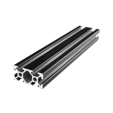 Imagem de S25HH0 1 peça de extrusão de perfil de alumínio anodizado preto 2040 T-Slot 100-800 mm trilho linear para impressora CNC 3D (650 mm)