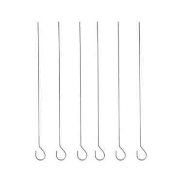 Imagem de Kit 6 Mini Espetos Para Churrasco Alumínio Simples - Mor