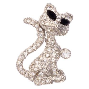 Imagem de Broche Strass Gatinho BRG7441 - Akasaki, Cristal