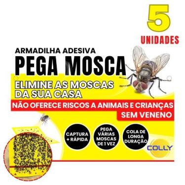 Imagem de Armadilha Adesiva Pega Mosca Colly  Isca Para Moscas e Mosquitos  Cola