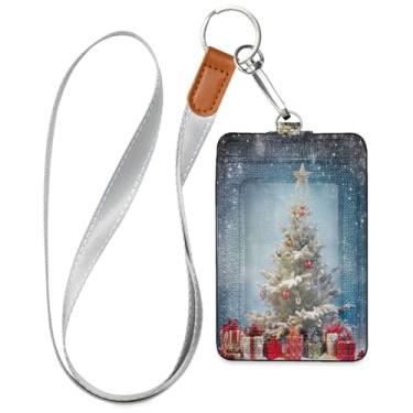 Imagem de Wassud Cordão de couro PU surpresa de Natal para crachás de identificação, porta-chaves, porta-crachás, cartões de crédito para escritórios, funcionários estudantes, funcionários