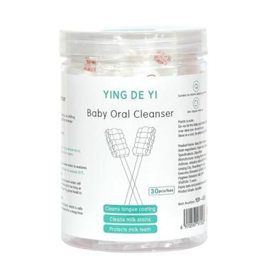 Imagem de Limpador de Cobertura Lingual Oral para Bebê Cerdas Macias Cotonete Gazê PP Embalagem Individual Pronto Uso 0-3 Anos Idade