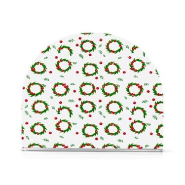 Imagem de Qilmy Guirlanda de baga vermelha de Natal Suporte de guardanapo de acrílico, porta-guardanapos para mesas cozinha restaurante decoração de casa, suporte decorativo moderno para guardanapos de coquetel