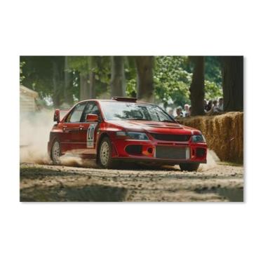 Imagem de HouLaiZhe Drift Jdm Lancer Sports Cool Posters Tela Estética Decoração de Quarto Pintura de Parede Impressões Sala de Galeria Decoração de Parede para Quarto Sala de Estar Escritório 11 x 17 polegadas