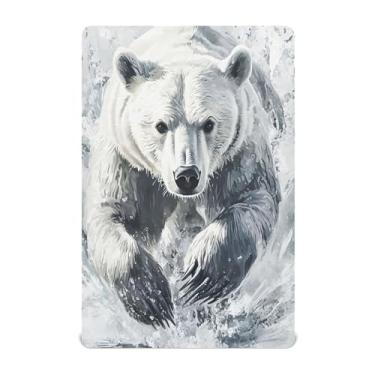 Imagem de Burbuja Lençol de berço de corrida de urso para meninos e meninas, lençol com elástico 71 x 132 cm para berço padrão e colchões, macio e respirável