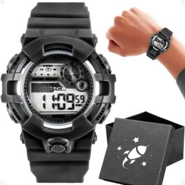 Imagem de Presente Menino Relógio Digital Infantil Kids Preto com Caixa Premium 