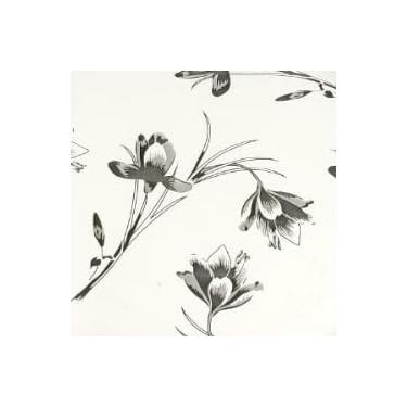 Imagem de Banqueta Americana Alta Cappucino de Junco Fibra Sinteticade Bar com Encosto, Flexível(Branco Floral)