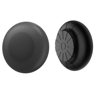 Imagem de Suporte de Silicone Magnético para AirTag Capa protetora ocultável à prova d'água à prova de poeira para AirTag forte absorção magnética para bicicletas e carros bagagem(2 peças preta)