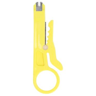 Imagem de Mini ferramenta de descascador de fios Cortador perfurador de crimpagem de precisão profissional para linha telefônica Decapagem de cabos de rede ABS Lâmina de metal compacta e