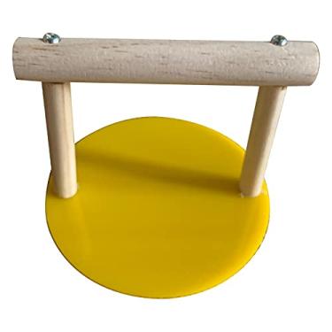 Imagem de Base para Treinamento de Pássaros Playstand Poleiro Madeira Natural Brinquedos Gaiola