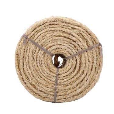 Imagem de Asixxsix Corda de Sisal Natural para Arranhador de Gato, Fio de Corda de Sisal de 0,16 pol. X 164 Pés, Ultra Durável, Substituição de Poste de Arranhão para árvore de Gato DIY (Cor de linho)