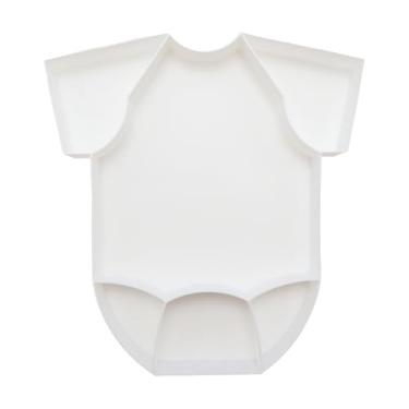 Imagem de Caixa de charcutaria com letras preenchíveis de plástico, bandeja reutilizável em forma de alfabeto de 25,4 cm para aniversários, pratos decorativos de festa para exibição de doces (macacão)