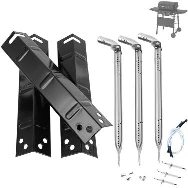 Imagem de BBQration Kit de peças de reposição para churrasqueira Walmart Expert Grill 720-1049 de 3 queimadores, placas de calor, queimadores e peças de reposição para peças de churrasqueira especializadas
