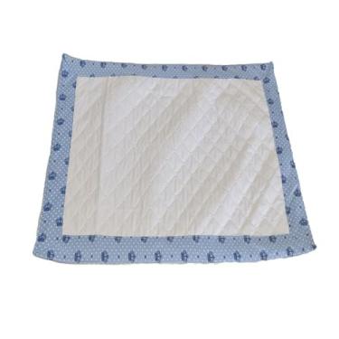 Imagem de Tapete Higienico para Cachorros Pet Lavável e Reutilizável 70x70cm - Microfibra Matelada Impermeável - Realeza Azul