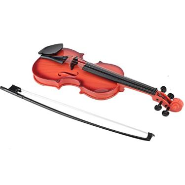 Imagem de Generic "Brinquedo Musical para Violino Infantil" Corda Ajustável para Desenvolver Prática de Instrumento para Entretenimento Infantil ABS 15,4 X 5,3 X 2,2 pol. (Castanho claro)