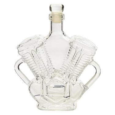 Imagem de Bothyi Garrafa de uísque em formato de motor V8 com rolha, ideal para decoração de bar, sala de jantar, festas e uso doméstico. Perfeita para presentear em