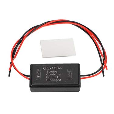 Imagem de Carro inteligente flash controlador estroboscópico led alta montagem freio traseiro luz da cauda abs material preto GS-100 universal